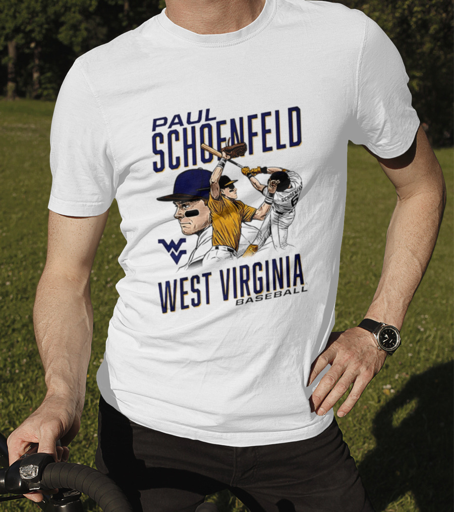 Paul Schoenfeld West Virginia Baseball WV Player T-Shirt