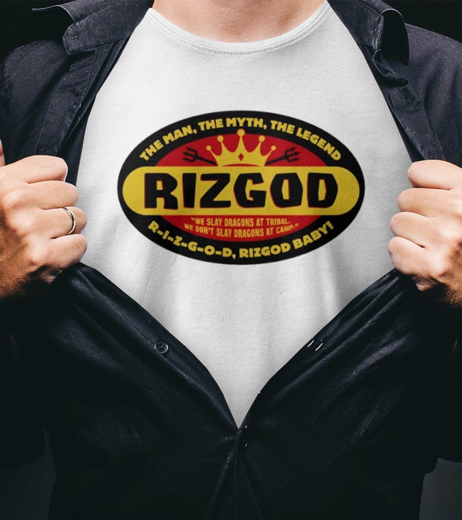 The Man The Myth The Legend Rizgod We Slay Dragons At Tribal T-Shirt