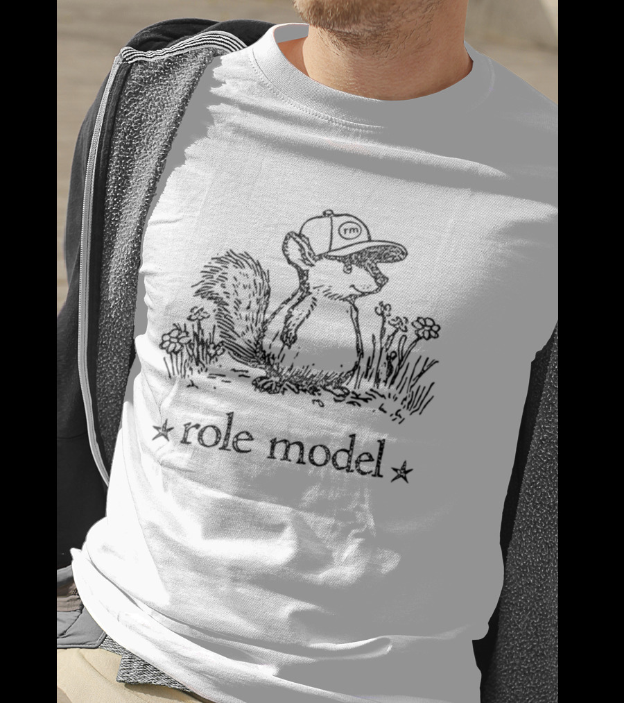 Role Model Squirrel Hat Nature Scene Illustrative T-Shirt
