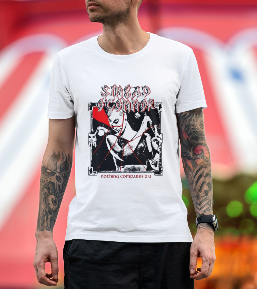 Sinead O'Connor Nothing Compares 2 U Abstract Red Grunge Aesthetic T-Shirt