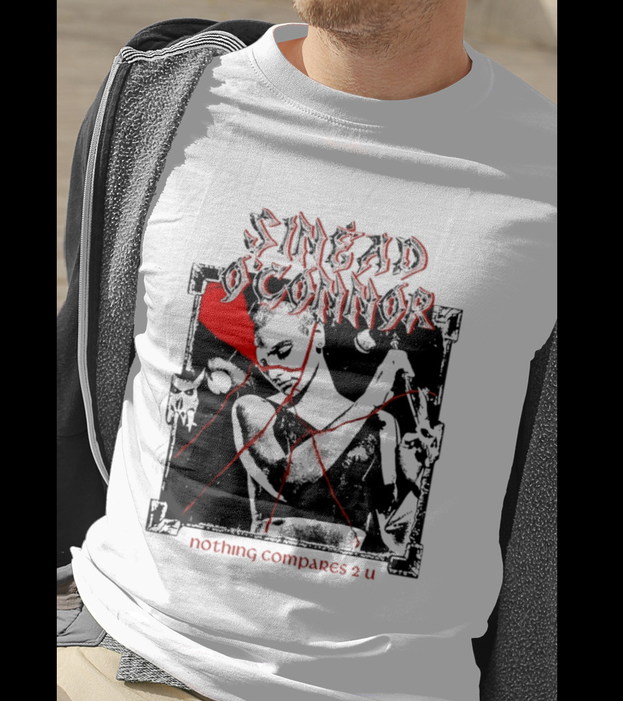 Sinead O'Connor Nothing Compares 2 U Abstract Red Grunge Aesthetic T-Shirt