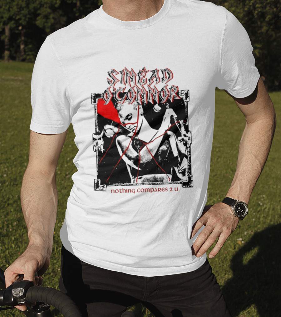 Sinead O'Connor Nothing Compares 2 U Abstract Red Grunge Aesthetic T-Shirt