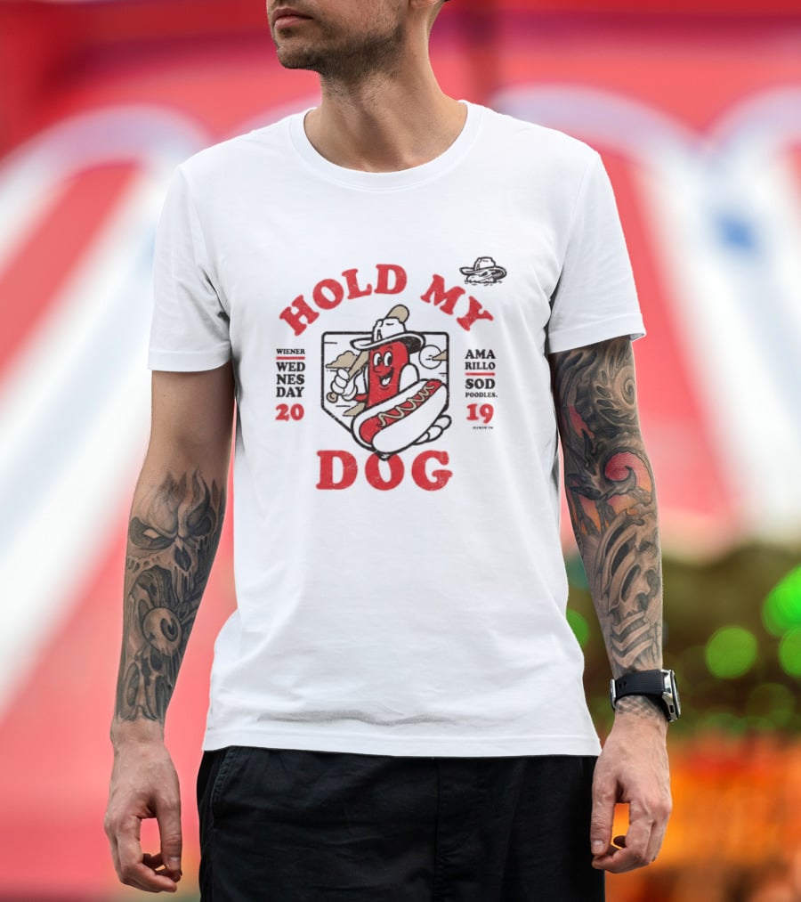 Sod Poodles 2026 Hold My Dog Hotdog Cowboy T-Shirt