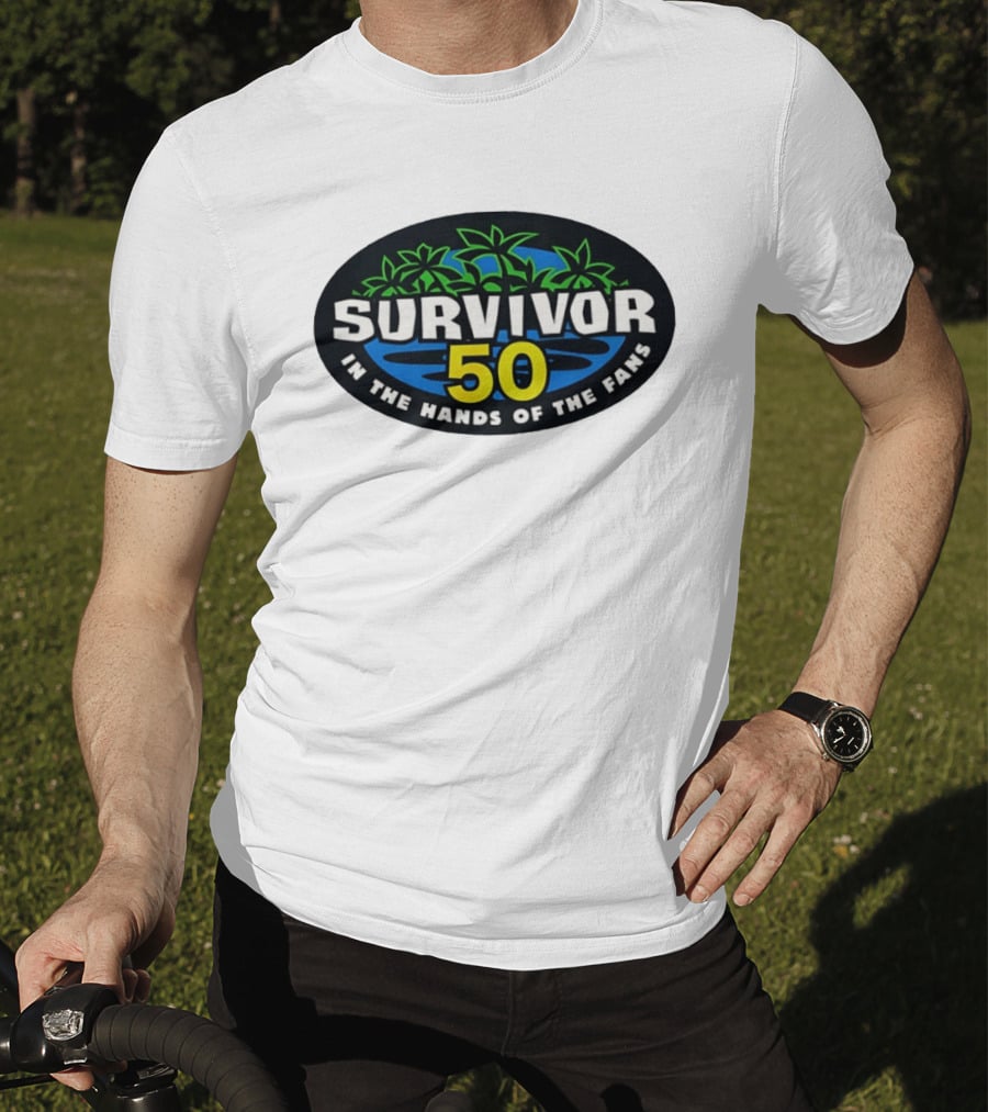 Survivor 50 In The Hands Of The Fans Island Palms Oval T-Shirt