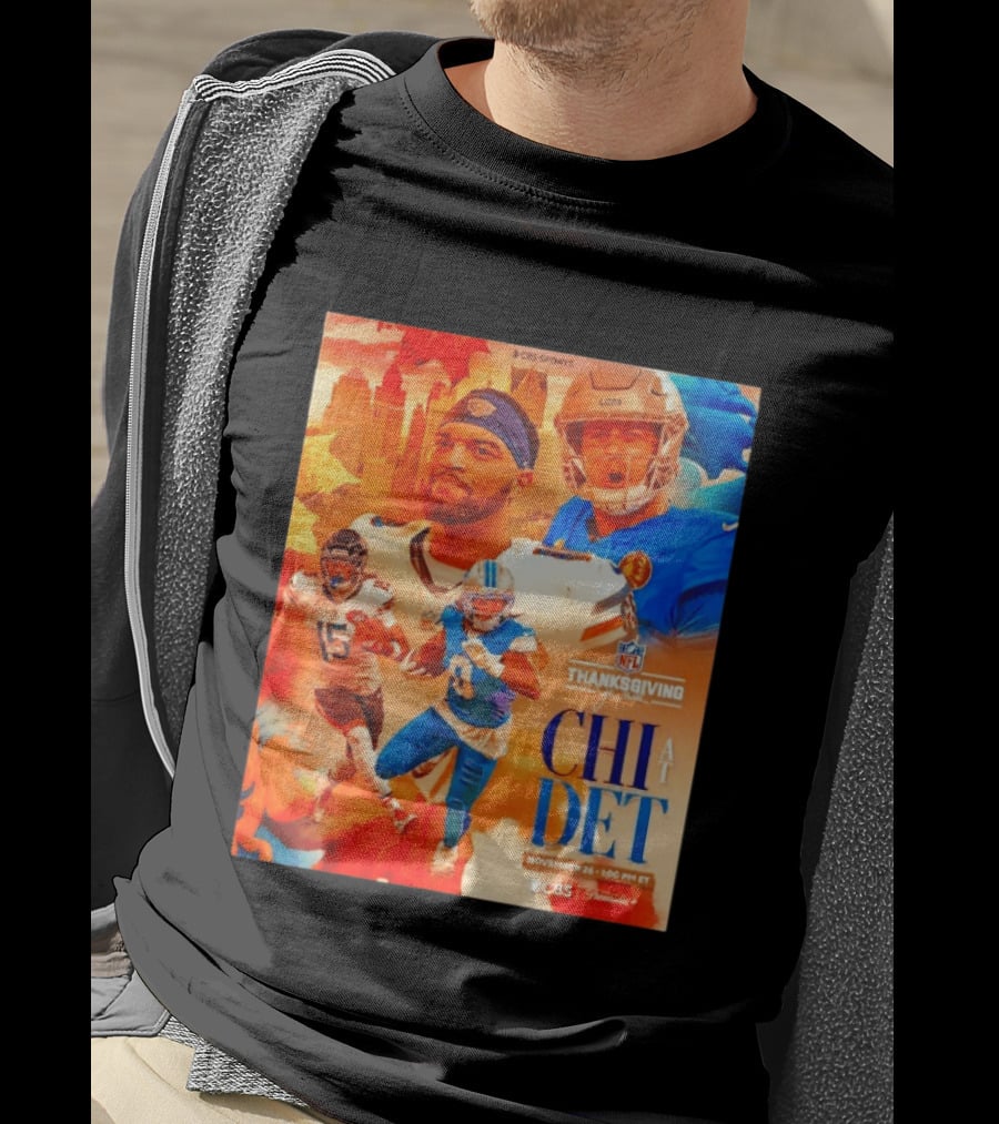 NFL Thanksgiving Day Game Chicago Bears Vs Detroit Lions Nov 26 CBS Sports T-Shirt