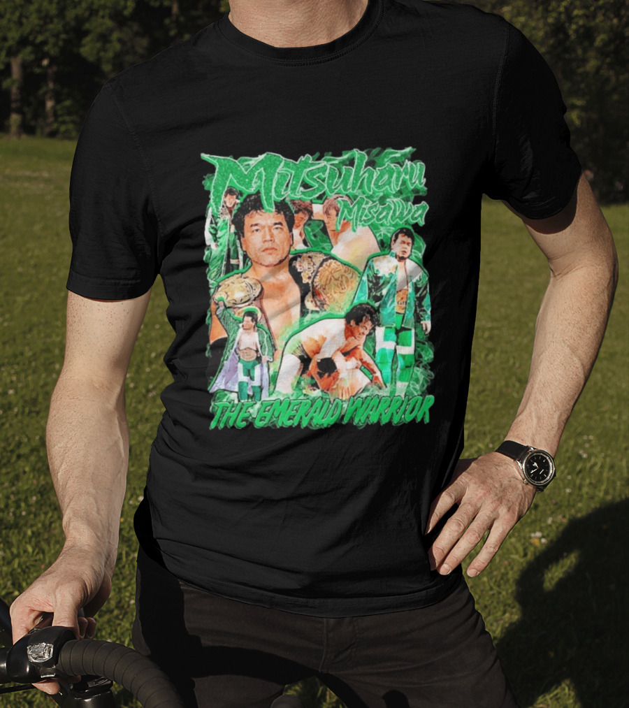 Mitsuharu Misawa The Emerald Warrior Wrestling Legend T-Shirt