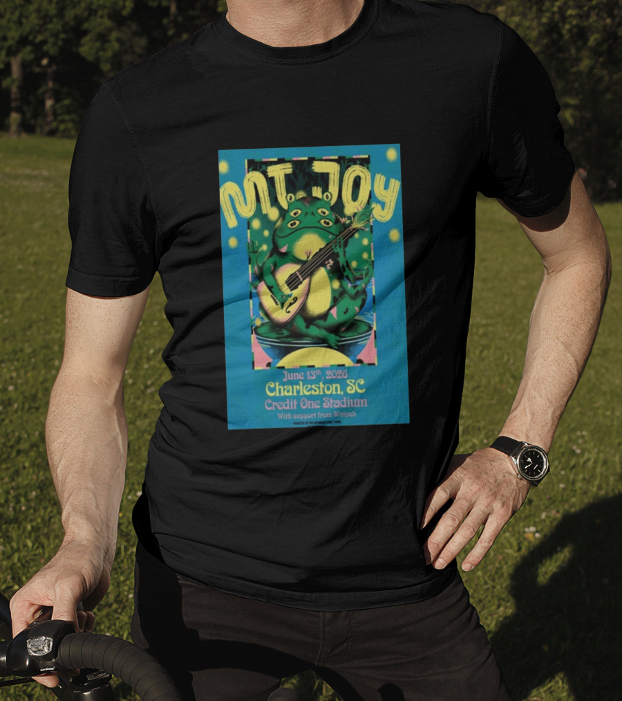 MT. JOY Charleston SC June 13 2026 Credit One Stadium Frog Guitar Concert T-Shirt