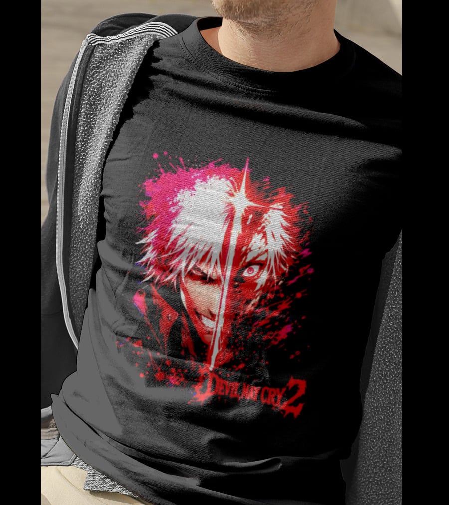 Devil May Cry 2 Dante Half Face Split T-Shirt