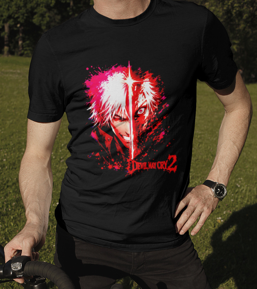 Devil May Cry 2 Dante Half Face Split T-Shirt