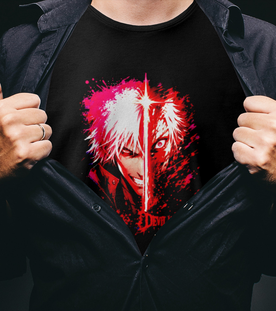 Devil May Cry 2 Dante Half Face Split T-Shirt