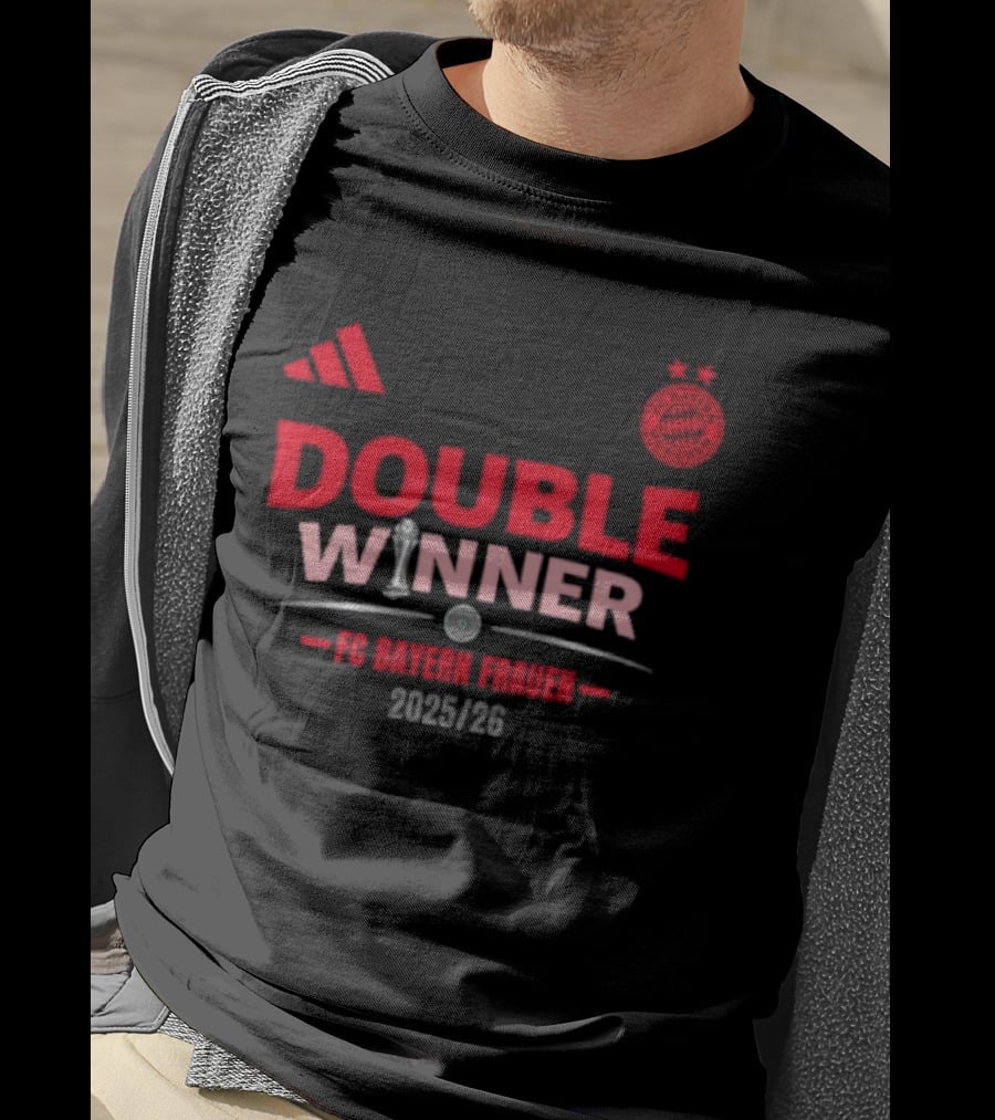 Double Winner FC Bayern Frauen 2025 26 Bundesliga Champions T-Shirt