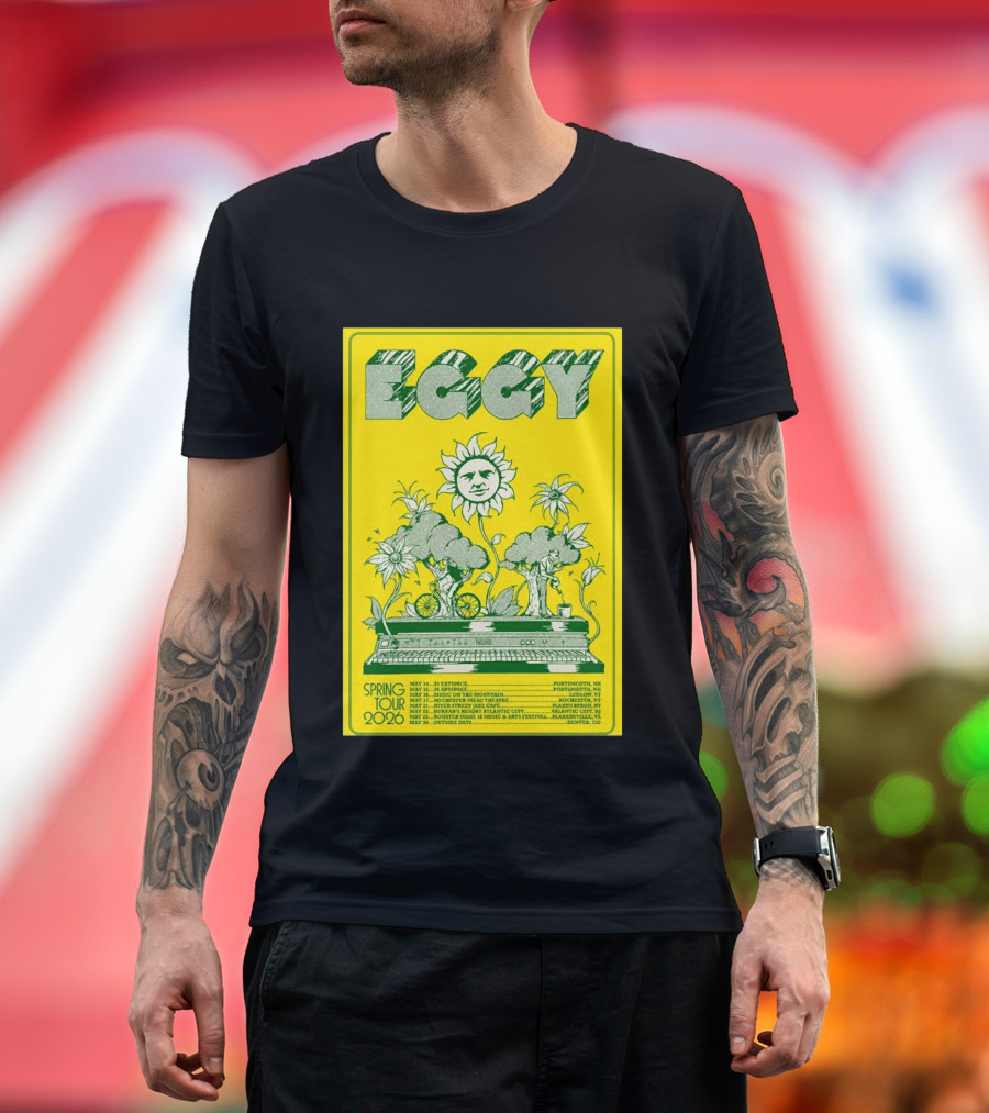 Eggy Spring Tour 2026 Concert With Sunflower And Piano T-Shirt