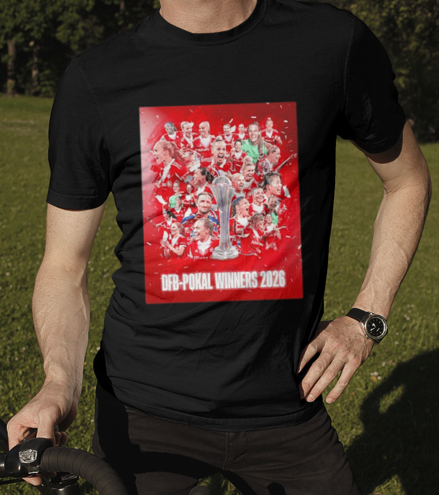 FC Bayern Frauen DFB Pokal Winners 2026 Celebration Montage T-Shirt