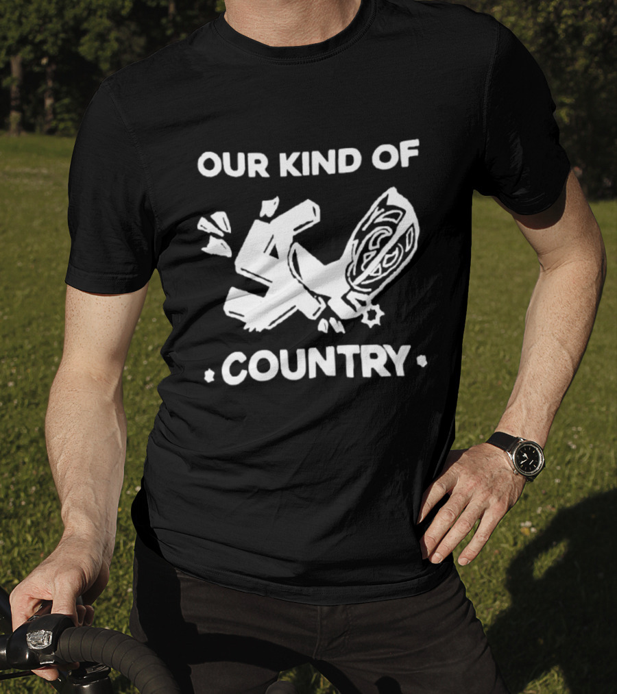 Our Kind Of Country Cowboy Boot Swastika T-Shirt