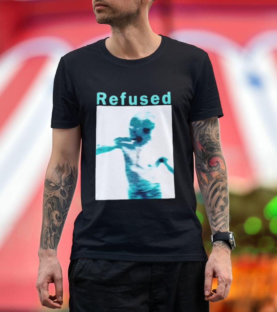 Refused Songs To The Flames Of Discontent Distorted Blue Figure T-Shirt