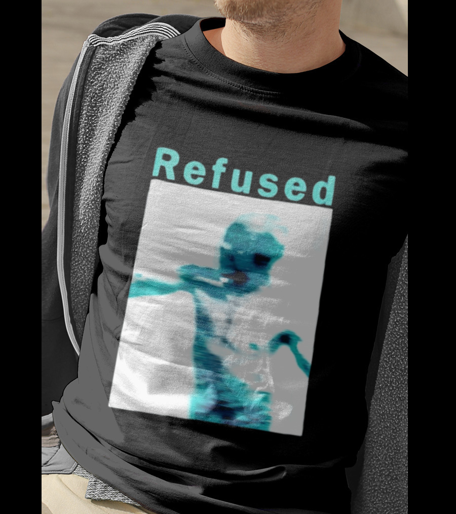 Refused Songs To The Flames Of Discontent Distorted Blue Figure T-Shirt