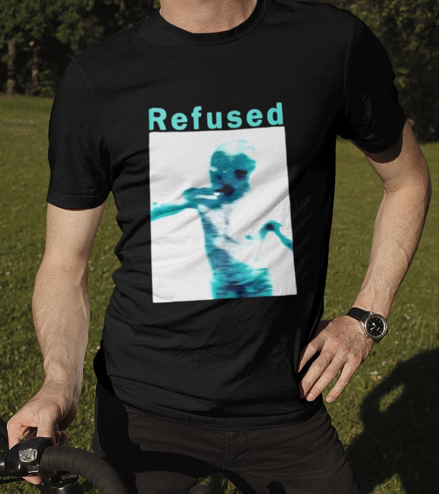 Refused Songs To The Flames Of Discontent Distorted Blue Figure T-Shirt