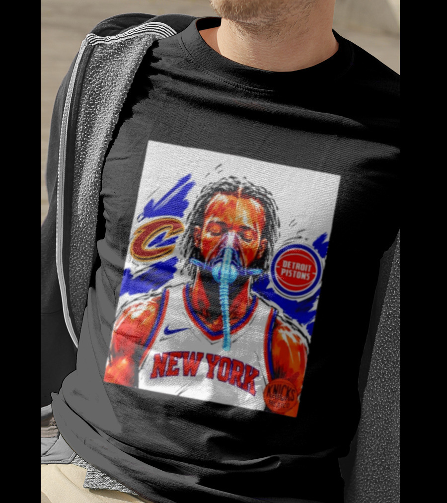 New York Knicks Jalen Brunson Vs Detroit Pistons Cleveland Cavaliers Matchup Knicks Mexico T-Shirt