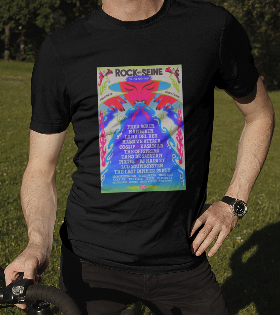 ROCK EN SEINE 2026 Program Domaine De Saint Cloud Lana Del Rey LCD Soundsystem T-Shirt