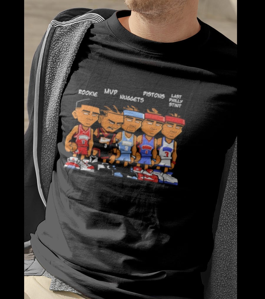 Rookie MVP Nuggets Pistons Last Philly Stint Iverson Career T-Shirt