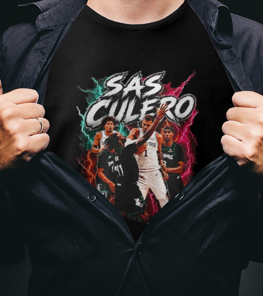 Sas Culero San Antonio Spurs Vs Minnesota Timberwolves Basketball Players T-Shirt