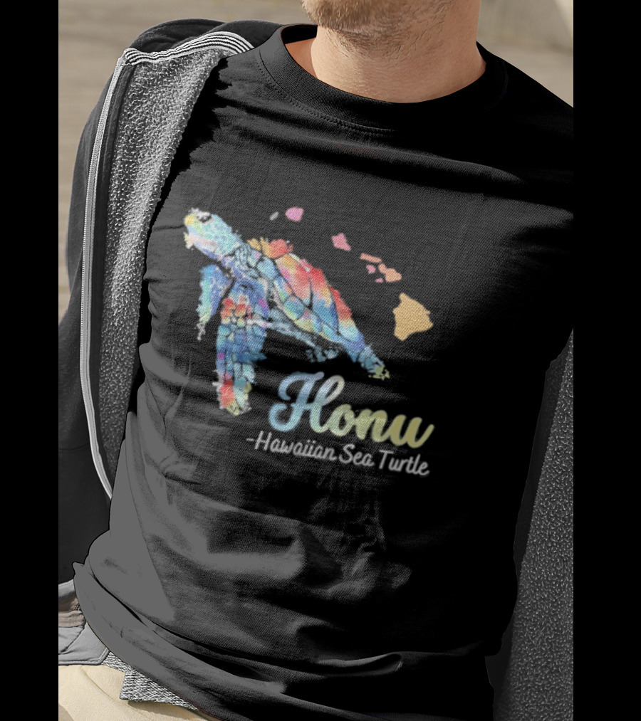 Honu Hawaiian Sea Turtle Watercolor T-Shirt