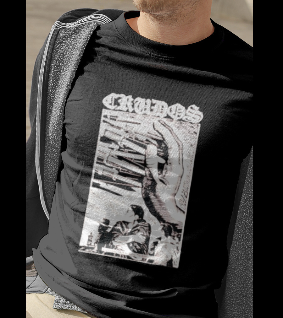 Crudos Lucha Para Powerful Activist Imagery With Raised Fist And Unity T-Shirt