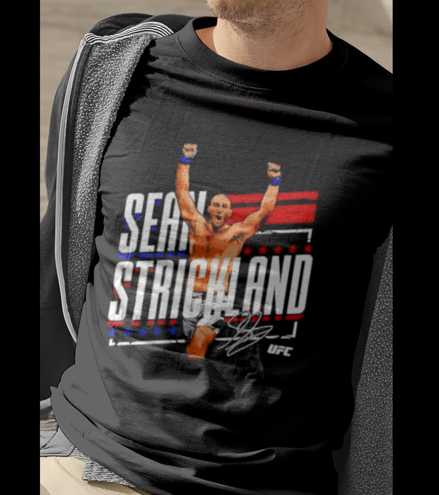 Sean Strickland UFC Fighter Star Signature Graphic UFC T-Shirt