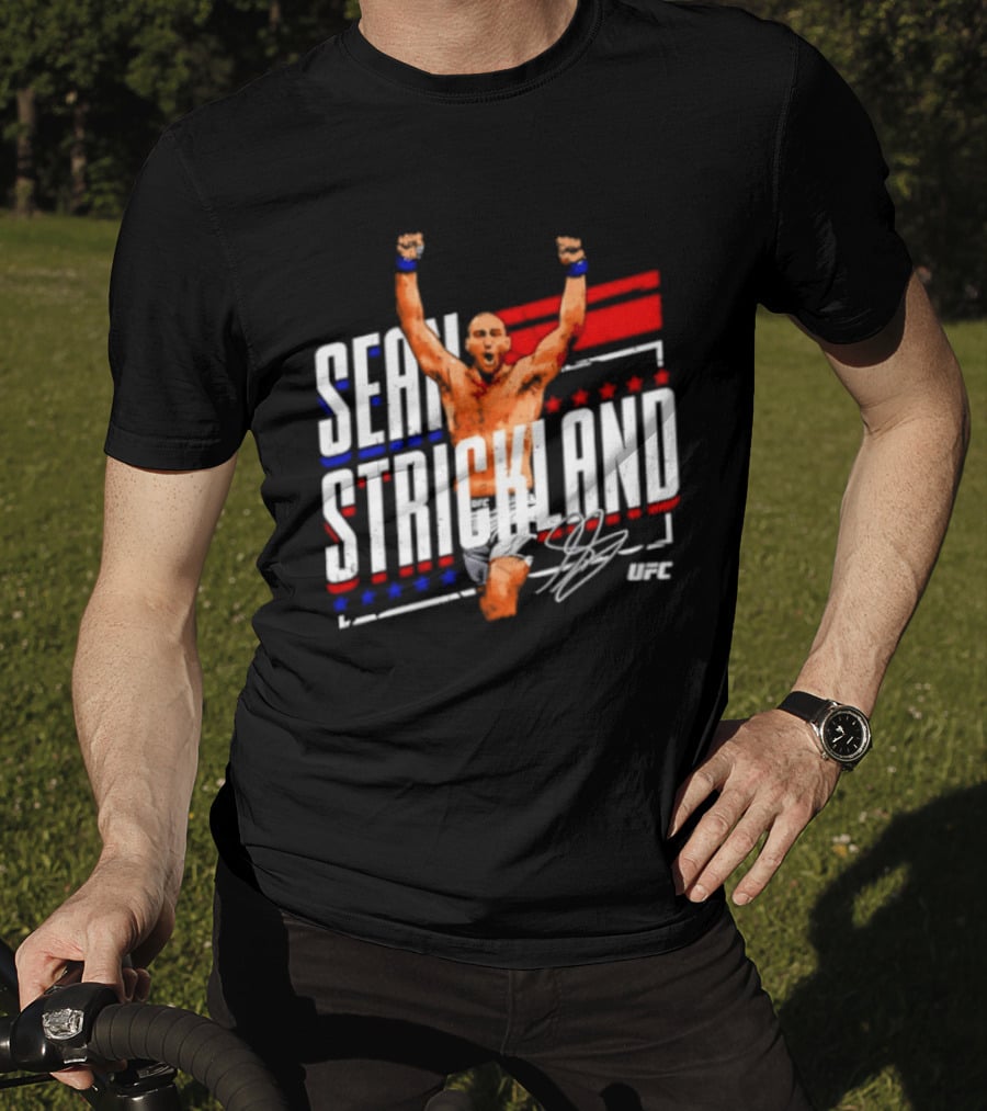 Sean Strickland UFC Fighter Star Signature Graphic UFC T-Shirt