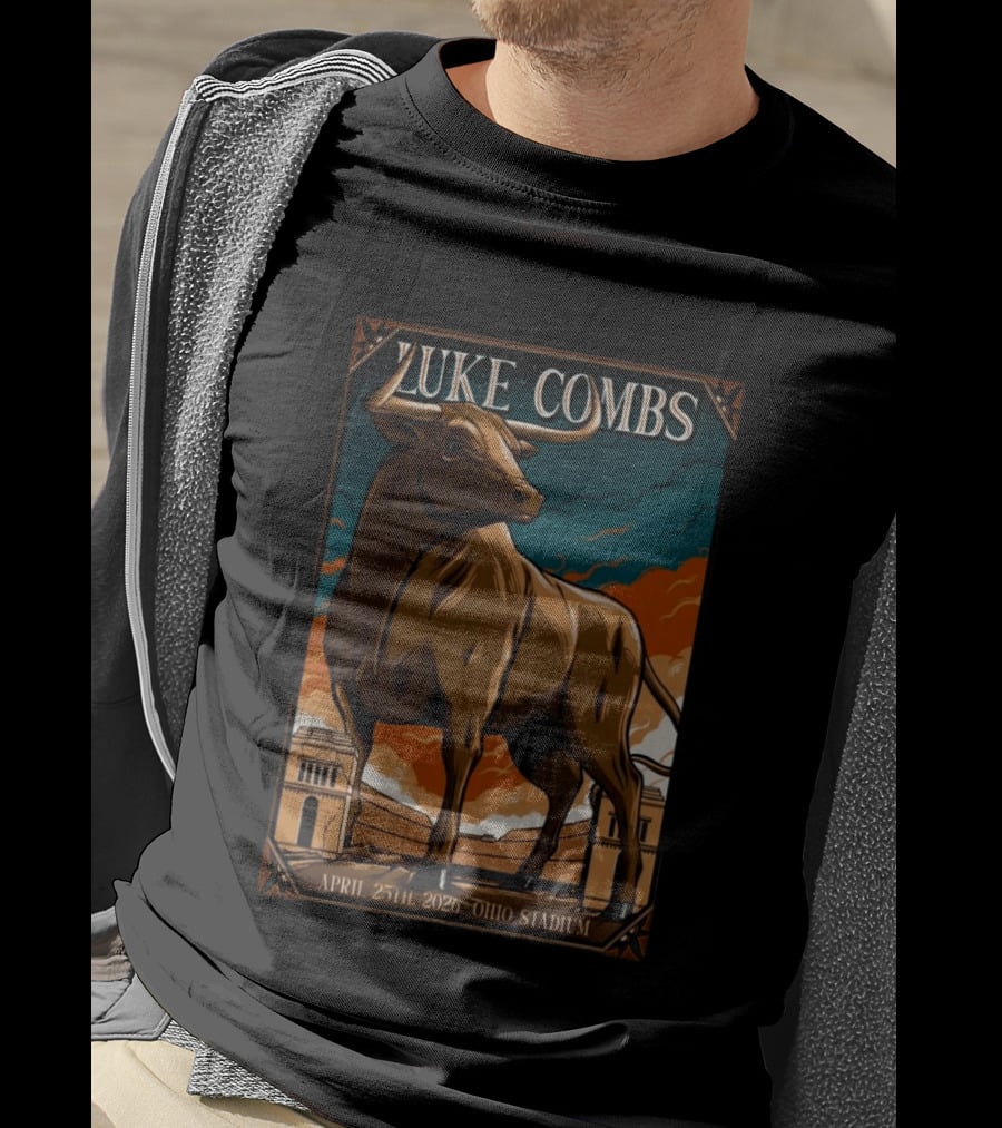 Luke Combs Ohio Stadium April 25 2026 Bull T-Shirt