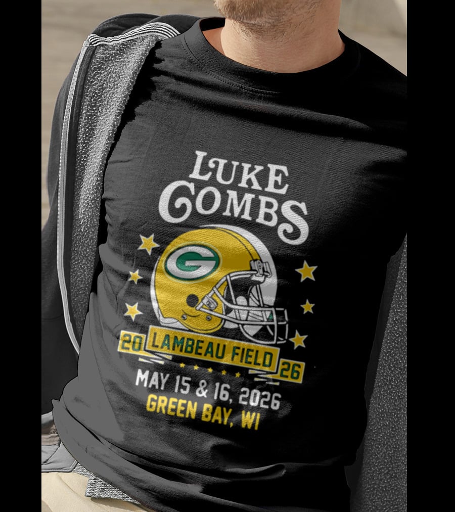 Luke Combs Green Bay Packers Tour 2026 Lambeau Field May 15 16 Green Bay WI T-Shirt