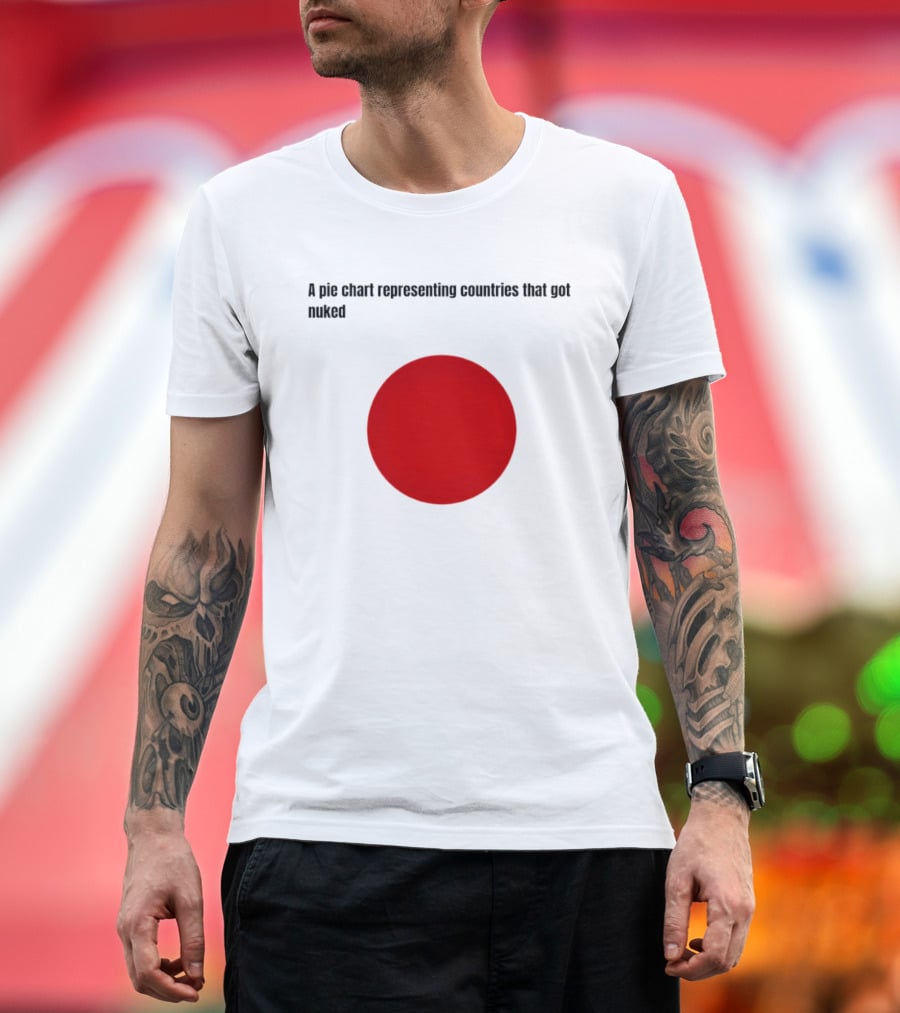 A Pie Chart Representing Countries That Got Nuked Red Circle T-Shirt