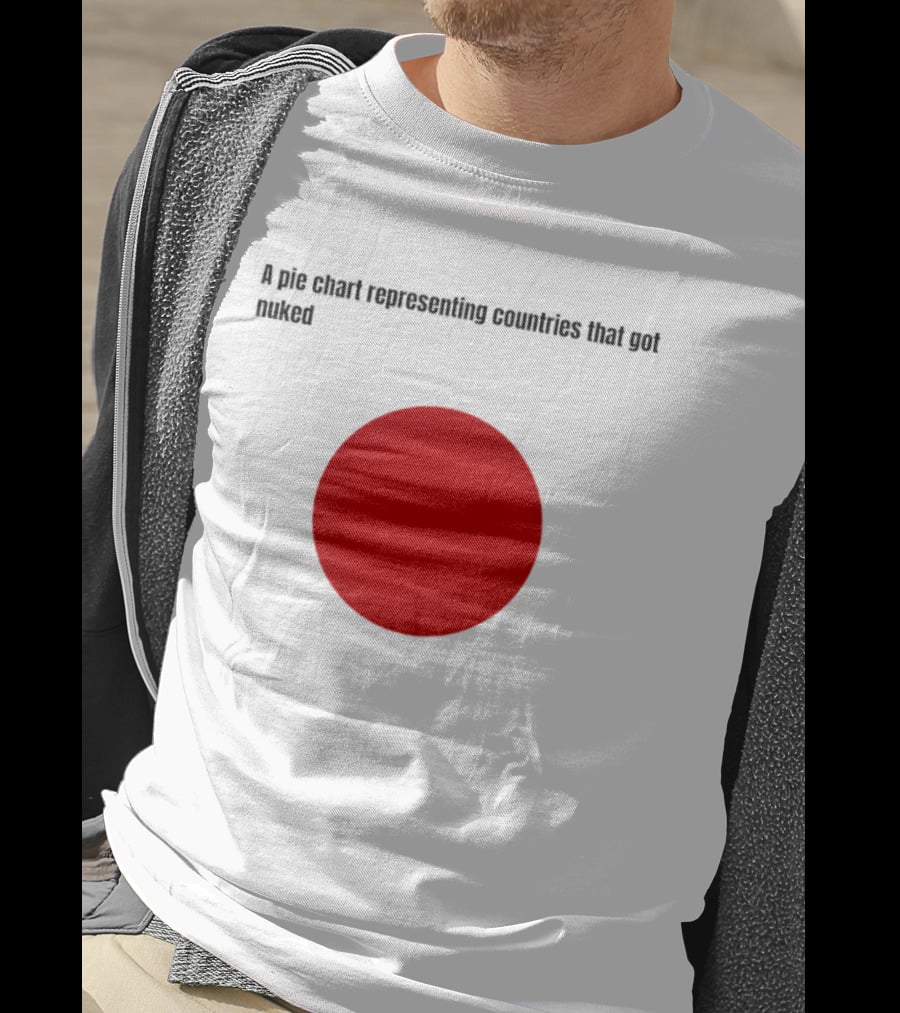 A Pie Chart Representing Countries That Got Nuked Red Circle T-Shirt