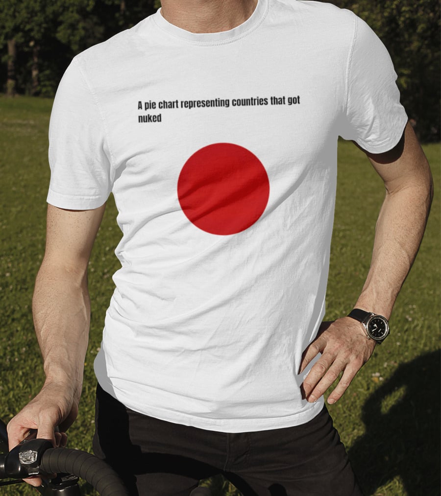 A Pie Chart Representing Countries That Got Nuked Red Circle T-Shirt