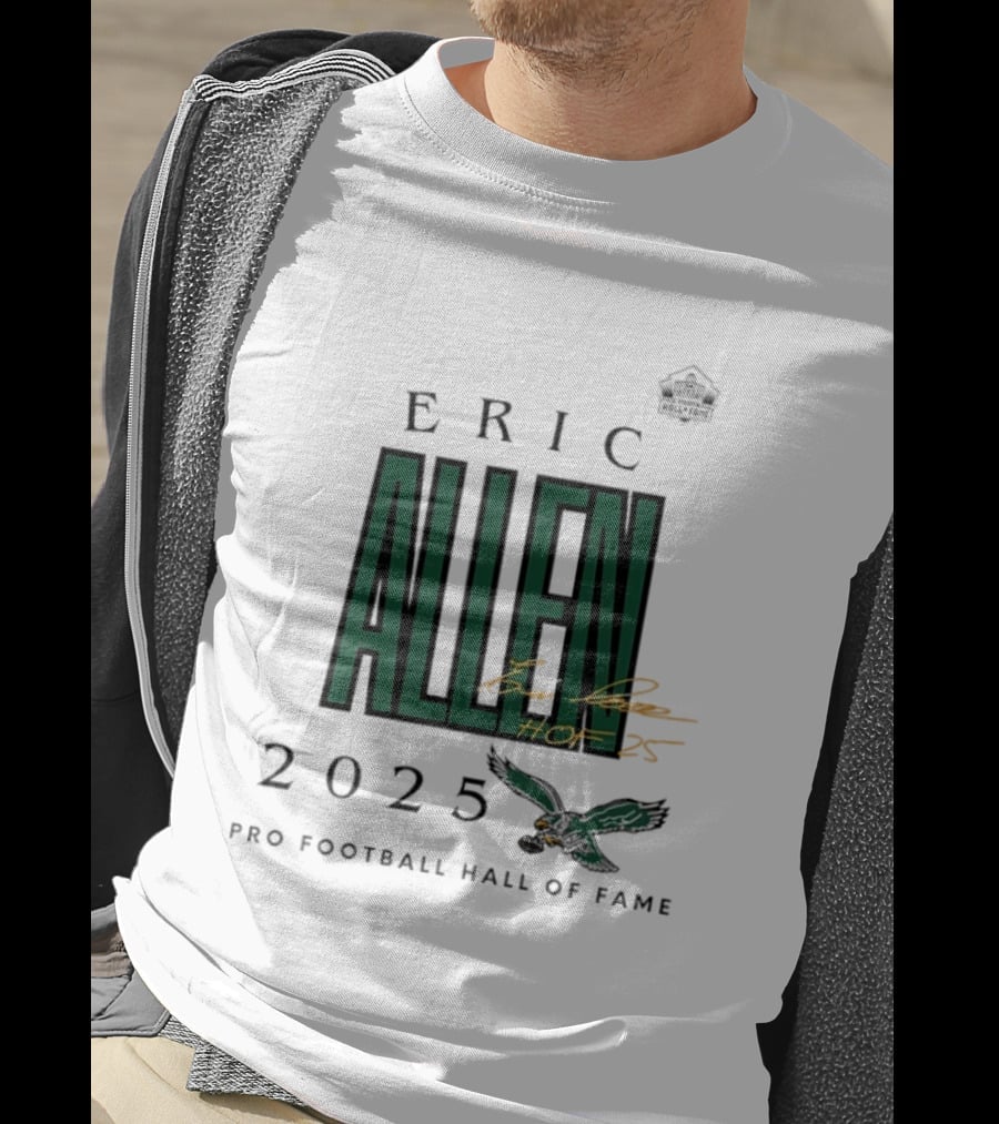 Eric Allen Philadelphia Eagles 2025 Pro Football Hall Of Fame T-Shirt