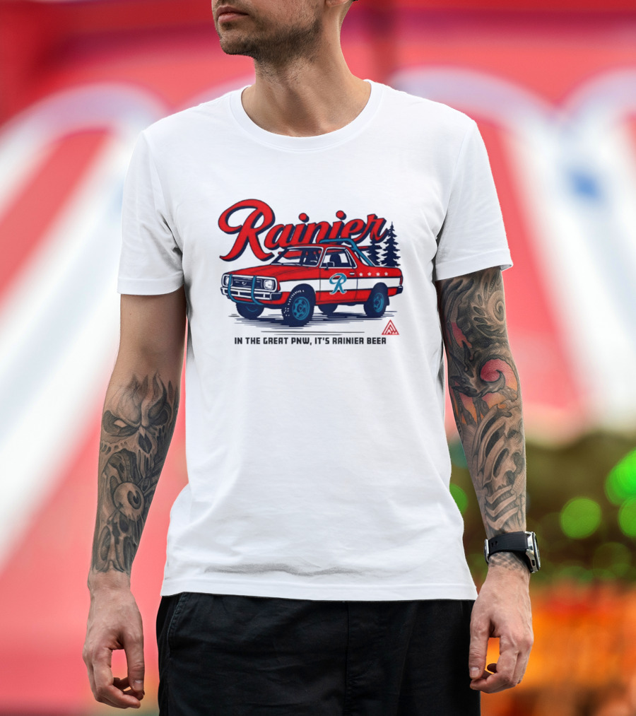 Rainier Beer Subaru Brat In The Great PNW T-Shirt