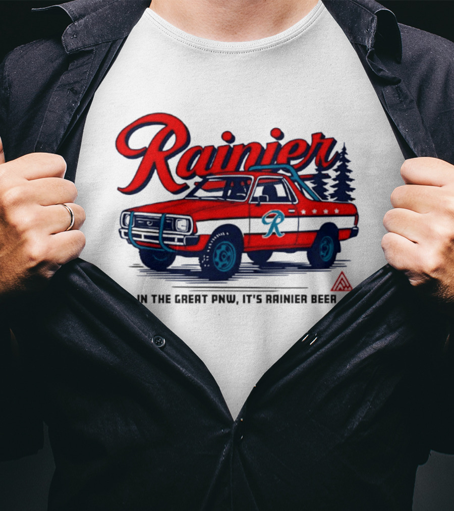 Rainier Beer Subaru Brat In The Great PNW T-Shirt