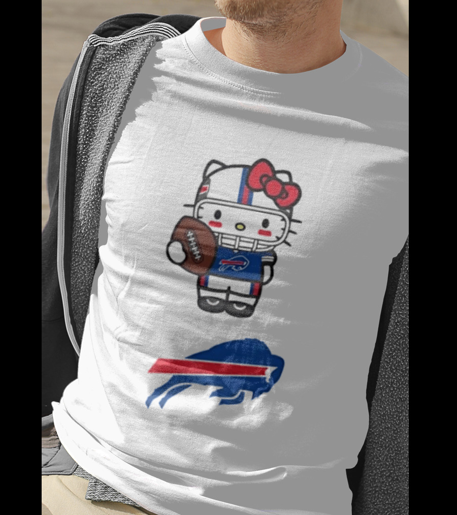 Hello Kitty Buffalo Bills Football Player Team T-Shirt