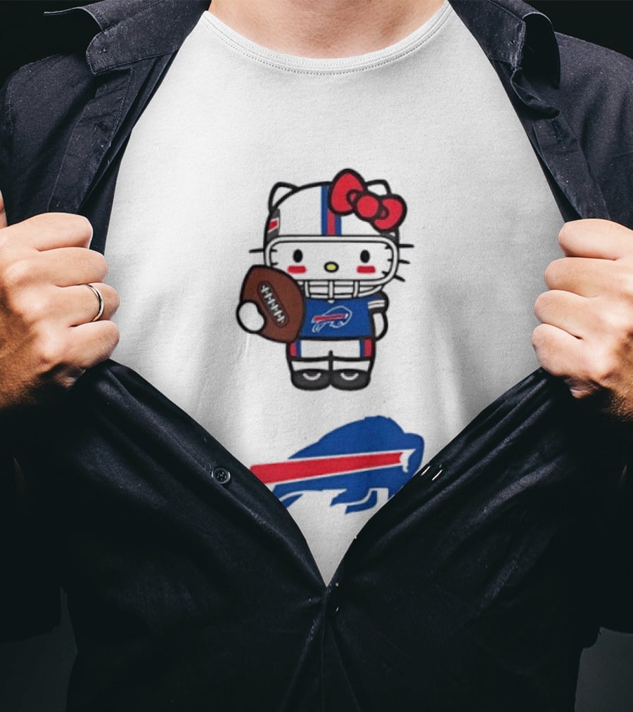 Hello Kitty Buffalo Bills Football Player Team T-Shirt
