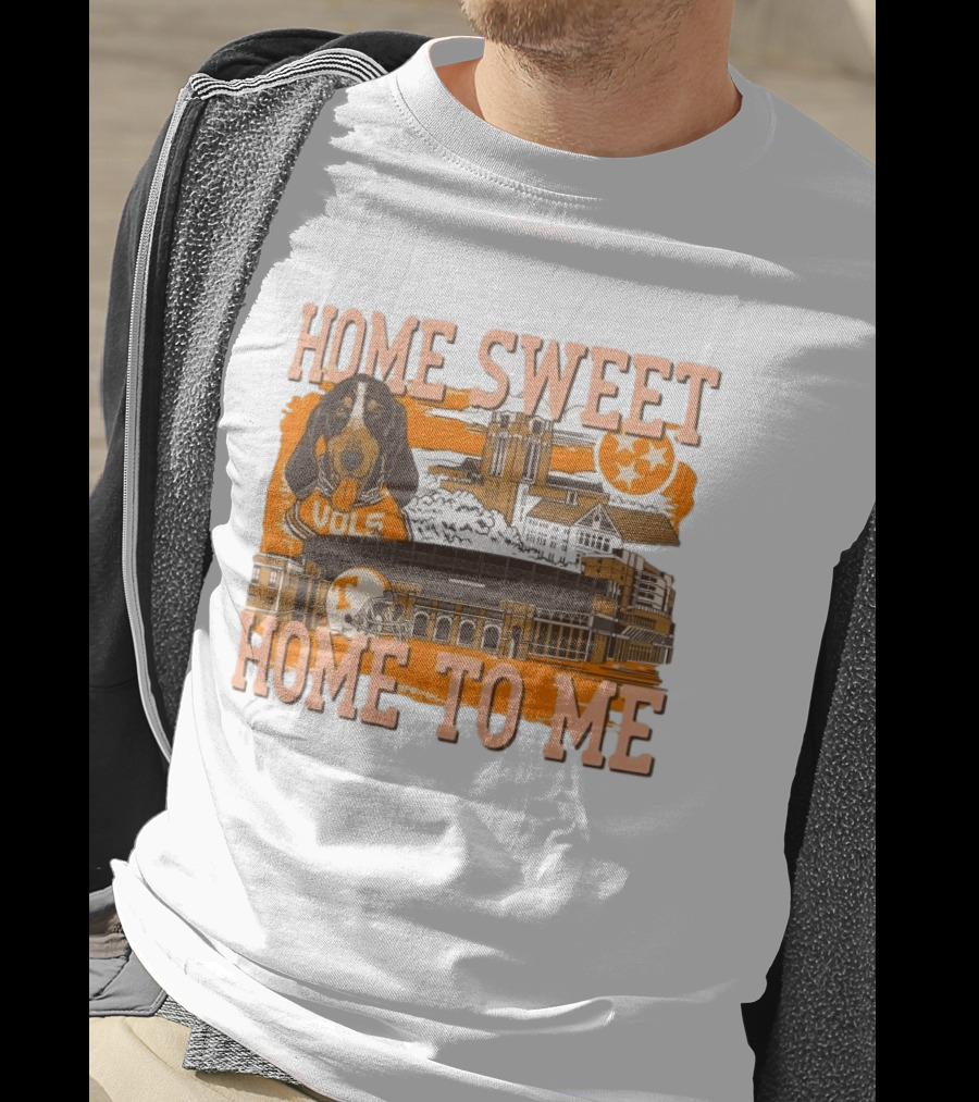 Tennessee Volunteers Home Sweet Home To Me Vols Dog Stadium Football T-Shirt