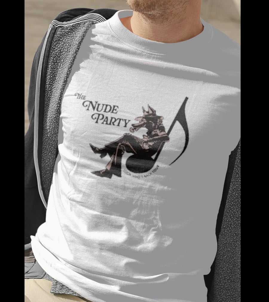 The Nude Party Look Who's Back Tour Resting Cat With Tail T-Shirt
