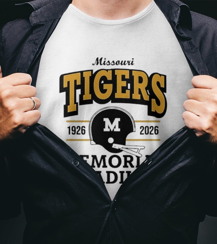 Missouri Tigers 1926 2026 Memorial Stadium Helmet T-Shirt