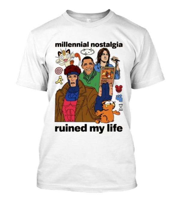 Millennial Nostalgia Obama Gambit Pokémon Yu Gi Oh Ruined My Life T-Shirt