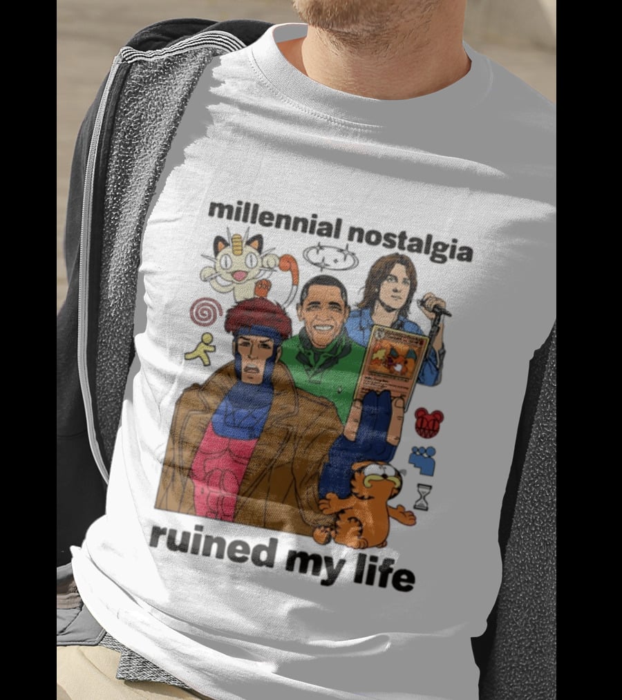 Millennial Nostalgia Obama Gambit Pokémon Yu Gi Oh Ruined My Life T-Shirt