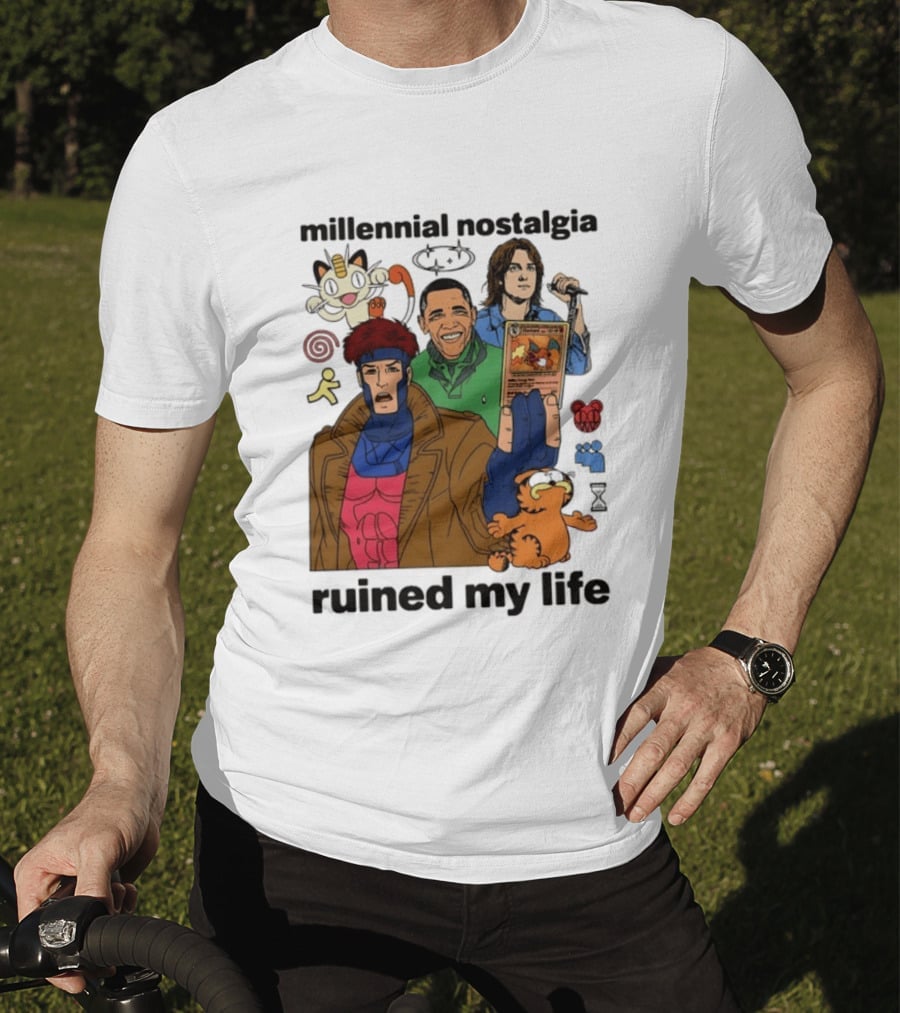 Millennial Nostalgia Obama Gambit Pokémon Yu Gi Oh Ruined My Life T-Shirt