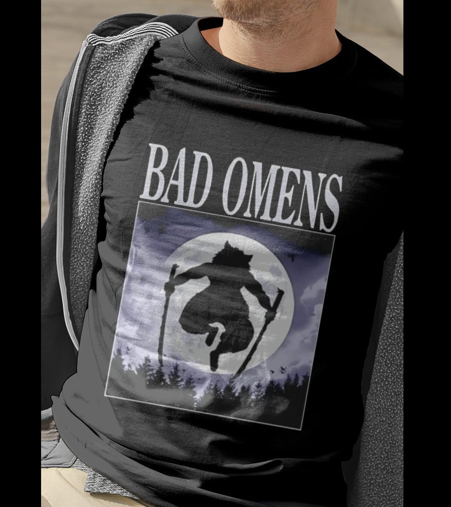 Bad Omens Demon Slayer Moonlit Warrior Scene T-Shirt