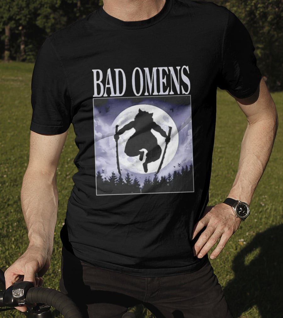 Bad Omens Demon Slayer Moonlit Warrior Scene T-Shirt