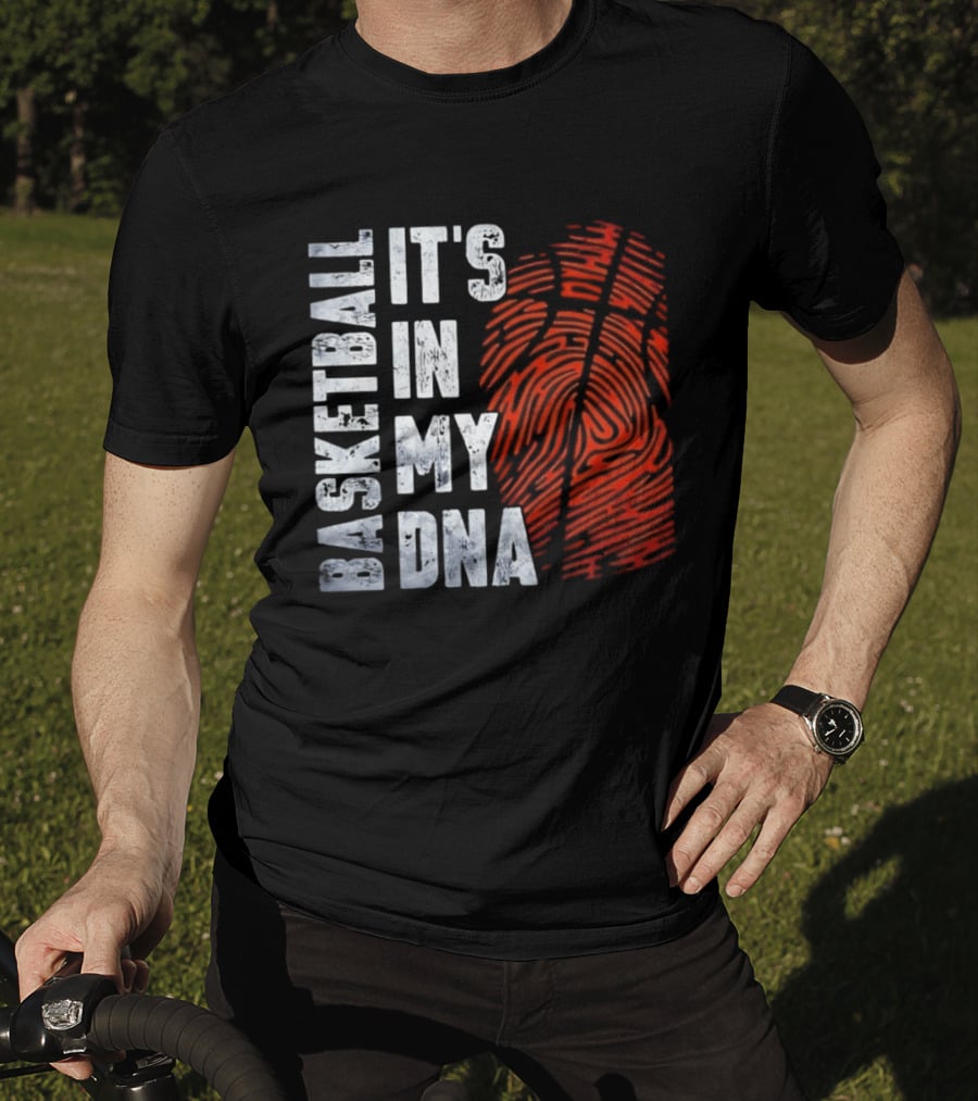Basketball It's In My DNA Fingerprint T-Shirt