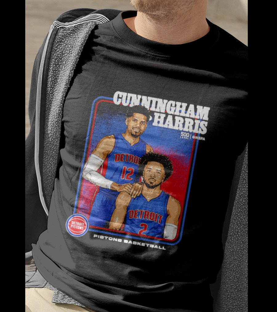 Cunningham Harris 500 Level Onepa Detroit Pistons Basketball T-Shirt