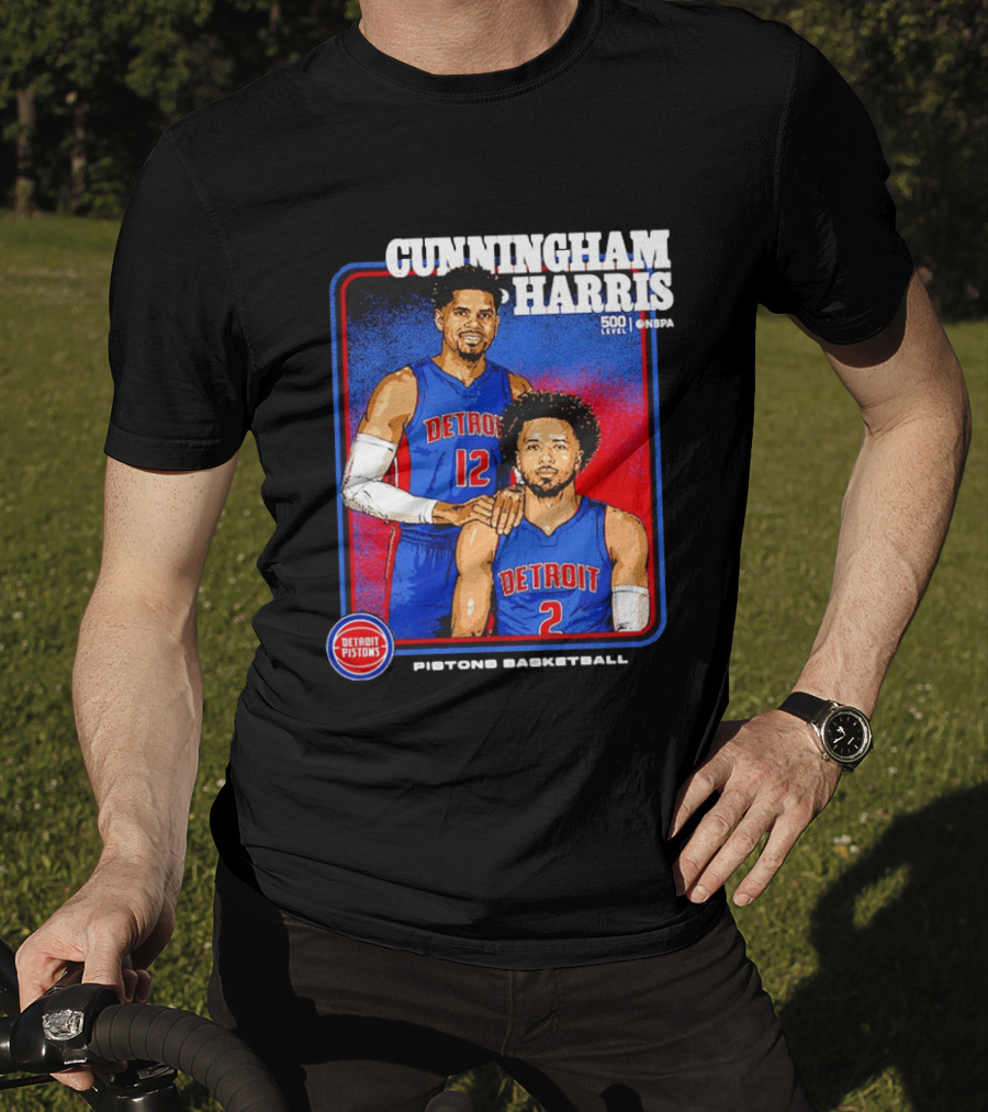 Cunningham Harris 500 Level Onepa Detroit Pistons Basketball T-Shirt
